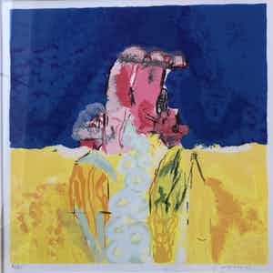 Henk van Vessem - zonder titel maar met lijst verkocht voor € 75!