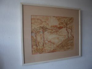 Jacobus Doeser - Gouache, "Landschap". kopen? Bied vanaf 10!