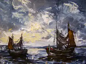 Emiel Lammers - Schepen op zee vendu pour 55€ !