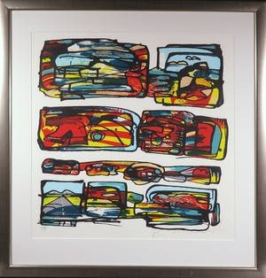 George Heidweiller - Zeefdruk, Zonder titel - Ingelijst (Groot) kopen? Bied vanaf 50!