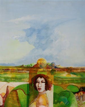 Jeroen Bal - Dame - 1977 - olieverf op doek kopen? Bied vanaf 20!
