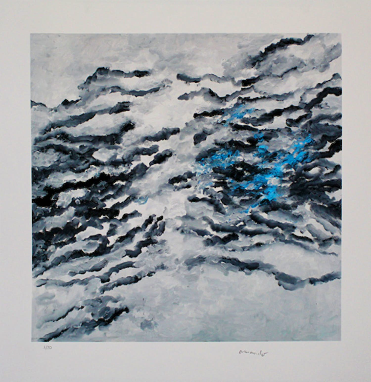 Armando - Kleurengiclee WOLKEN III Handgesigneerd. sold for € 169!