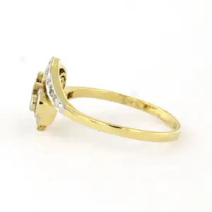 18k goud en platina ring met roos geslepen diamant tot. 0.05ct kaufen? Bieten Sie von 270!