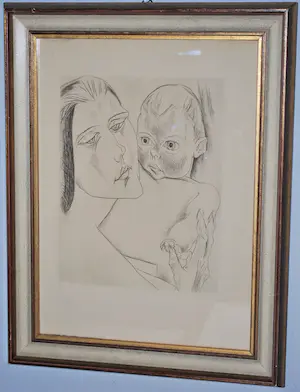 Heinrich Nauen - Mutter und kind - ets - 1919 - Duits expressionisme kopen? Bied vanaf 125!