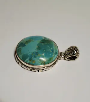 Nieuwe zilveren hanger met turkoois kopen? Bied vanaf 70!