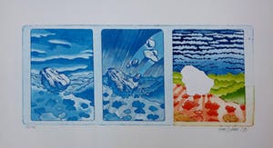 Sjoerd Bakker - Zonder titel - kleurrijke ets/aquatint kopen? Bied vanaf 20!