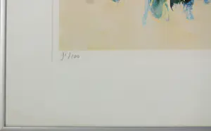 Eugène Brands - Zeefdruk op papier, Nuages - Ingelijst kopen? Bied vanaf 350!