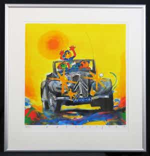 Ad Verstijnen - Zeefdruk TRACTION AVANT Handgesigneerd en INGELIJST!!! verkocht voor € 95!