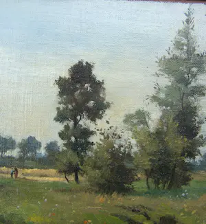 Adrien Glaudemans - Landschap met weide en bomen. kopen? Bied vanaf 100!