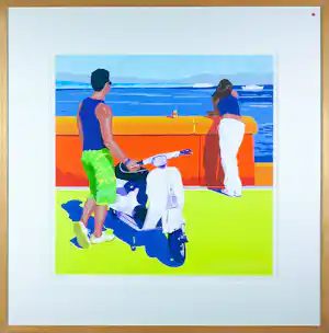 Marco Kooiman - Zeefdruk, Rivièra - Ingelijst vendu pour 50€ !
