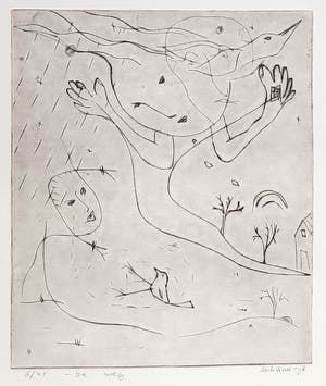 Henk Visch - Ets, De weg.... kopen? Bied vanaf 35!