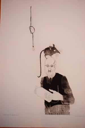 Doris Charlotte Becke - Ets / Aquatint - Kellergeister verkocht voor € 50!