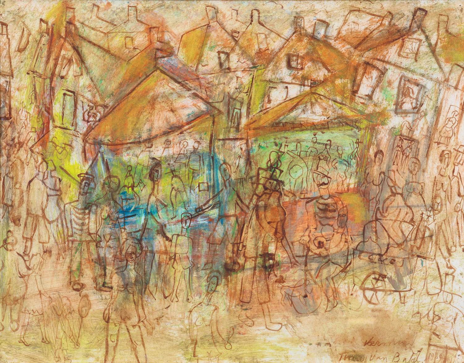 Buy Tinus van Bakel - Figuren en huizen door elkaar? Bid from 75!