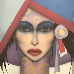 Jef van Tuerenhout - Mooi kleurrijk werk - Vrouwenhoofden kopen? Bied vanaf 55!