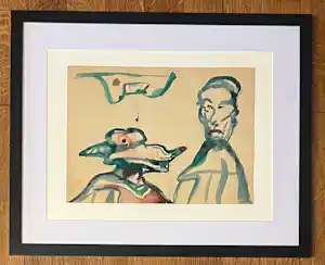 Lucebert - Originele ingelijste aquarel - 1973 kaufen? Bieten Sie von 2500!