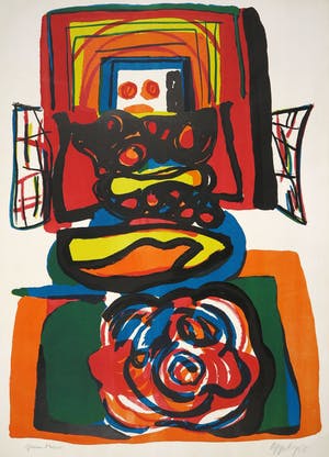 Karel Appel - Zeefdruk, Le Grande Tête Rouge kopen? Bied vanaf 450!