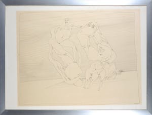 Henk Pieter Pander - Pentekening, Zonder titel - Ingelijst kopen? Bied vanaf 1!