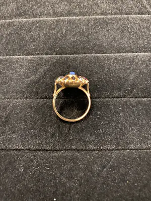 Rose gouden ring bezet met granaat kopen? Bied vanaf 150!