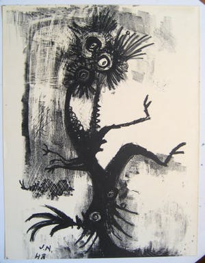 Jan Nieuwenhuijs - "Vampyr"-litho - 1948 Reflex I - oplage 10 ex - zeldsaam kopen? Bied vanaf 225!