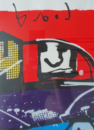 Herman Brood - Volvo - zeefdruk - gesigneerd - 1998 - 175 ex. kopen? Bied vanaf 1!