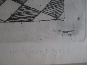 Geertjan van Oostende - Ingelijste ets "Big mother is watching you" kopen? Bied vanaf 1!