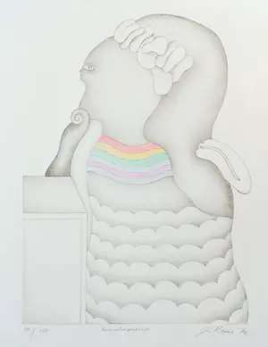 Jörg Remé - Regenboogmeisje, litho kaufen? Bieten Sie von 45!