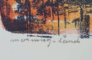 Wim Motz - Litho 'Morning land' - 1956 kopen? Bied vanaf 35!