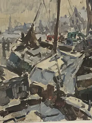 Henk Bellaard - Havengezicht met Skûtsjes kopen? Bied vanaf 100!