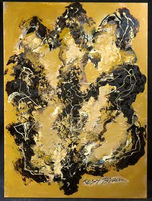 Bert Braam - Acryl op doek, Zonder titel verkocht voor € 40!