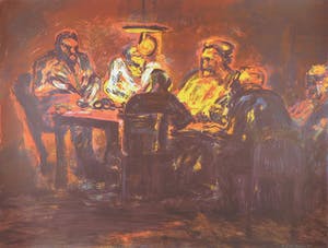 Luis Filcer - Zeefdruk uit de serie Vincent van Gogh, Aardappeleters kopen? Bied vanaf 1!