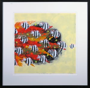 Gino Sauerbier - Zeefdruk, When the moment comes - Ingelijst kopen? Bied vanaf 40!