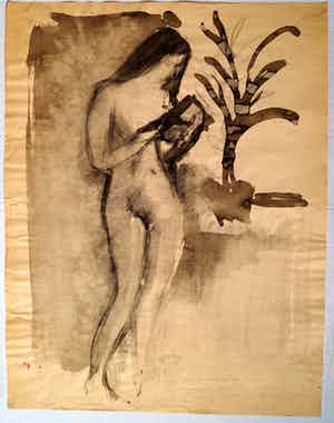 Jan Tullemans - lezende jonge vrouw verkocht voor € 65!