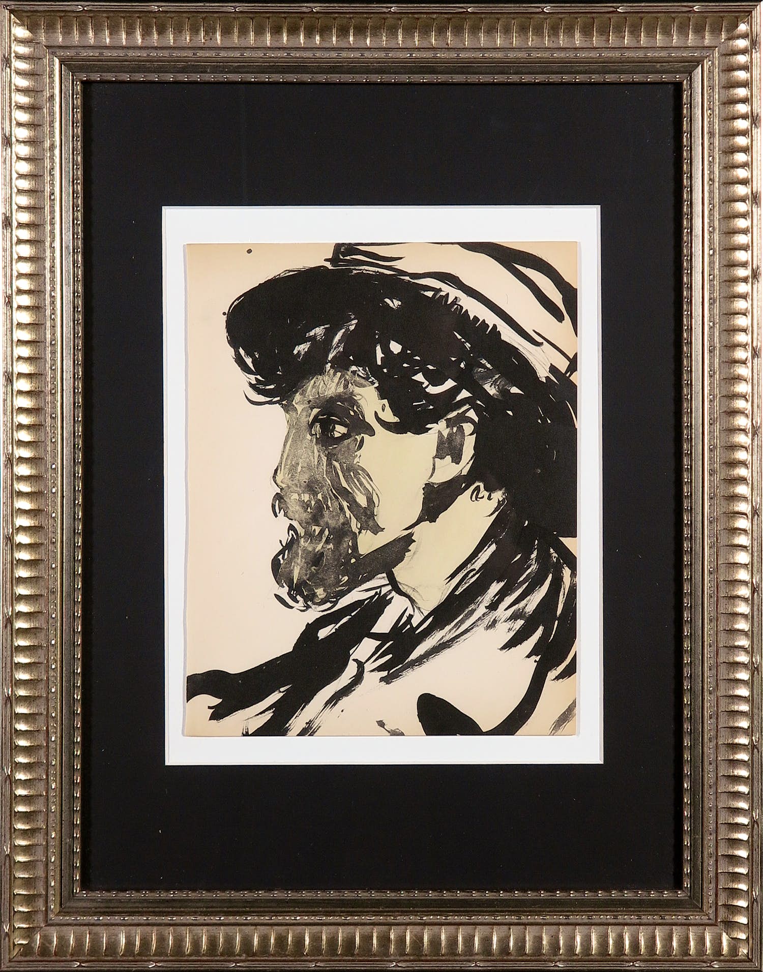 Kees van Dongen - Pochoir, Tête d'Homme - Ingelijst kopen? Bied vanaf 1!