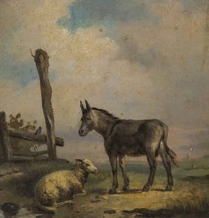 Johannes Carolus Roodenburg - Lot van drie paneeltjes met dieren kopen? Bied vanaf 500!