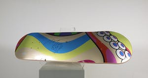 Takashi Murakami - Gemengde techniek, Limited edition skatedeck met bloementekening en signatuur kopen? Bied vanaf 1!