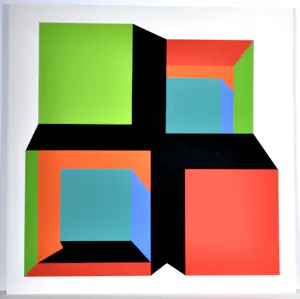 Guy Vandenbranden - Exodus - Zeefdruk - Gesigneerd - 52x52 cm - 1970 kopen? Bied vanaf 250!