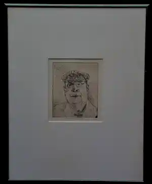 Co Westerik - Ets: Portret - 1998 (nette lijst!) verkocht voor € 250!