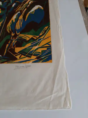 Marianne Dijkstra - Houtsnede op Japans papier. kopen? Bied vanaf 20!