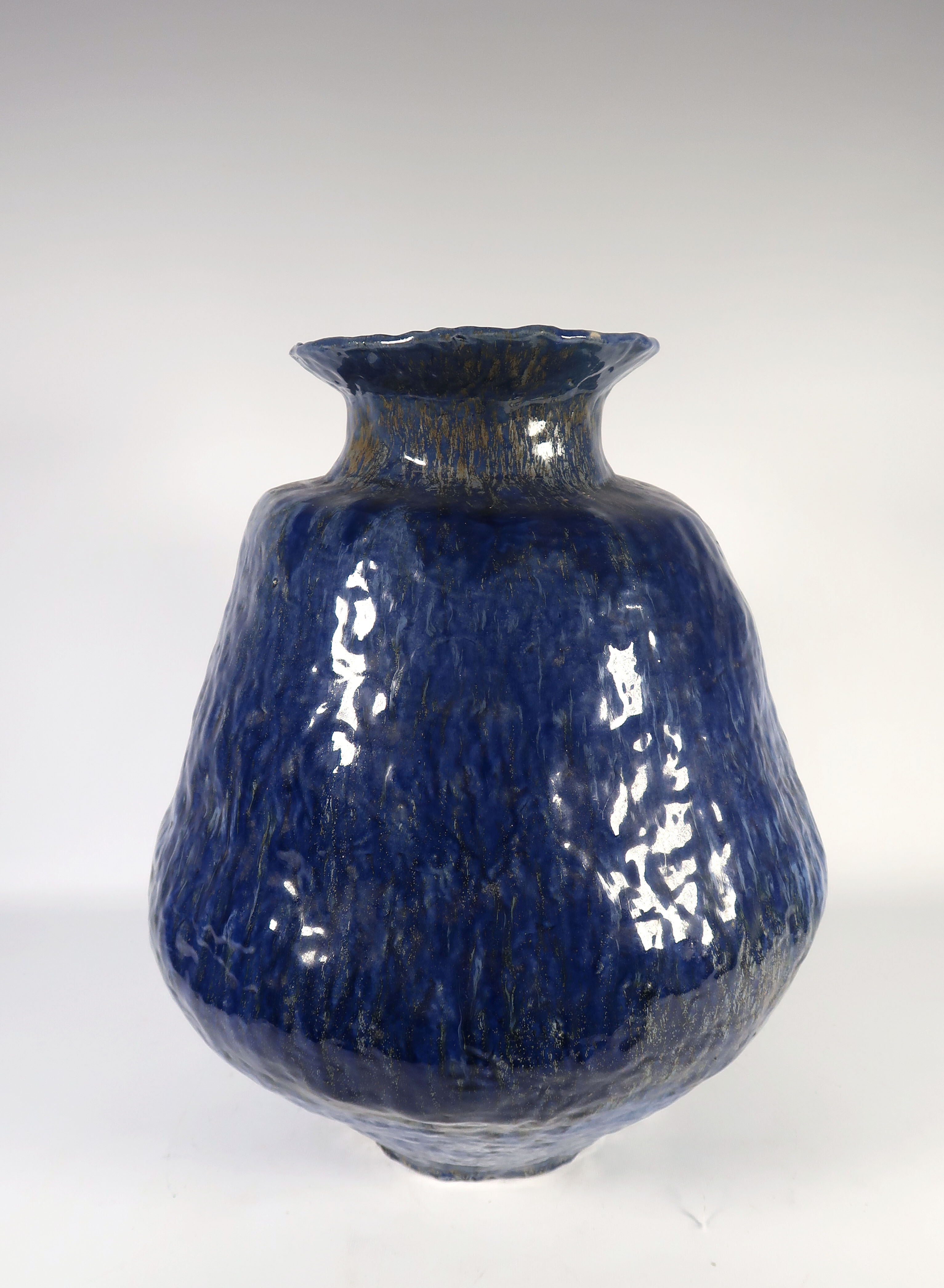 Peter von Hartsvelt Müller - Aardewerk, Blauw geglazuurde vaas (Groot) kopen? Bied vanaf 35!