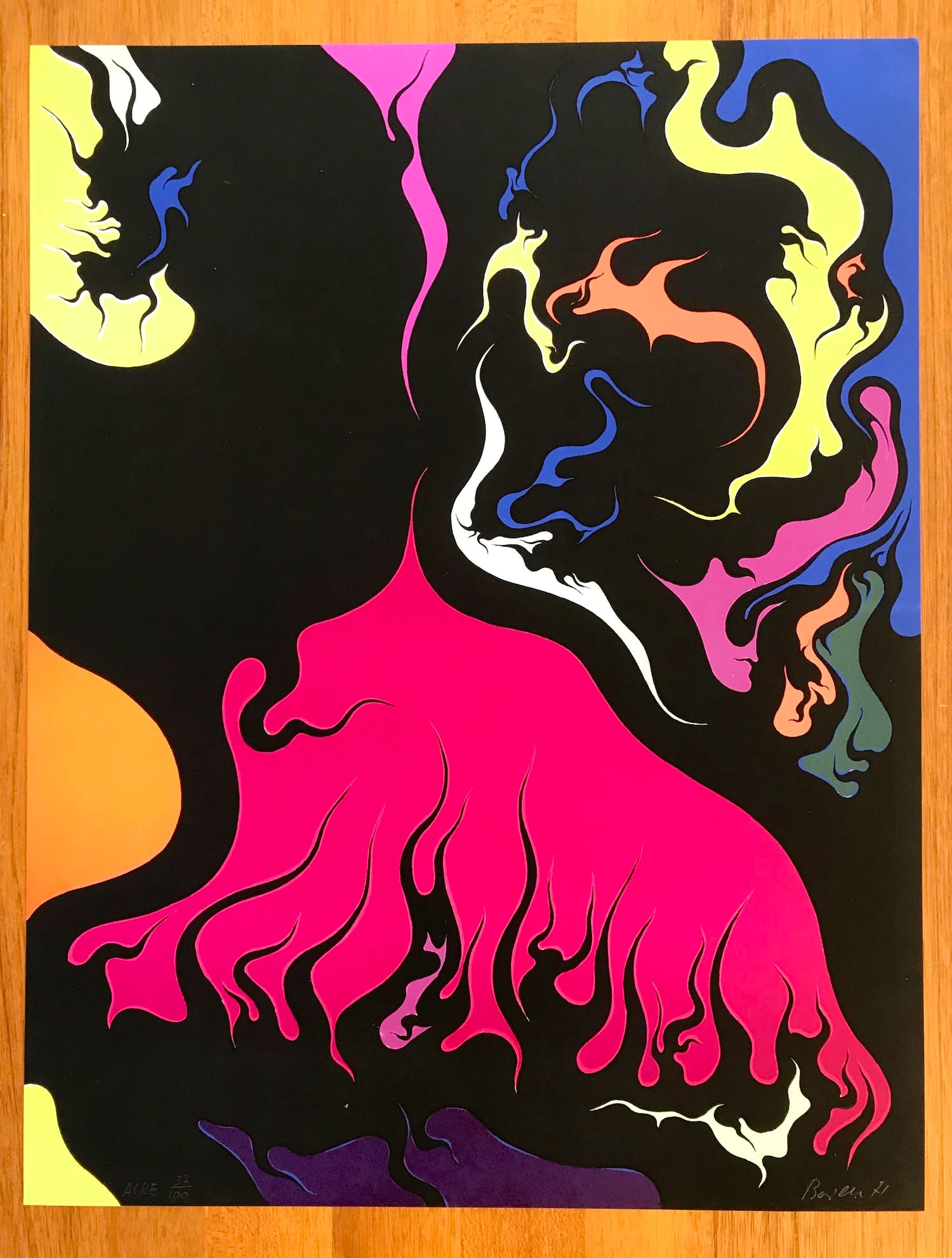 Luigi Boille - Gesigneerde Litho - 'ACRE' - 37/100 - 1971 verkocht voor € 95!