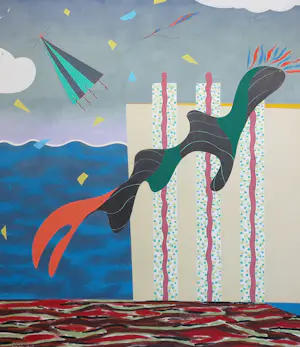 Kees Segers - Acryl op doek, Zonder titel - Ingelijst (Zeer groot!) kopen? Bied vanaf 200!