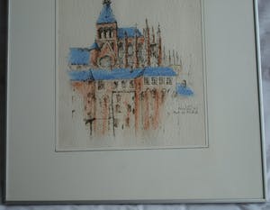 Niet of onleesbaar gesigneerd - Ingelijste tekening , Mont Saint-Michel – gesigneerd - 1996 kopen? Bied vanaf 1!
