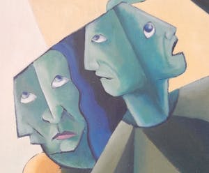 Eef van Maanen - Dansend paar - Olieverf 1954 kopen? Bied vanaf 1!