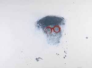 Jef Diederen - Gouache, Figuur met bril kopen? Bied vanaf 100!