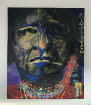 Espen Hagen - Opgespannen schilderij Indiaan kopen? Bied vanaf 800!