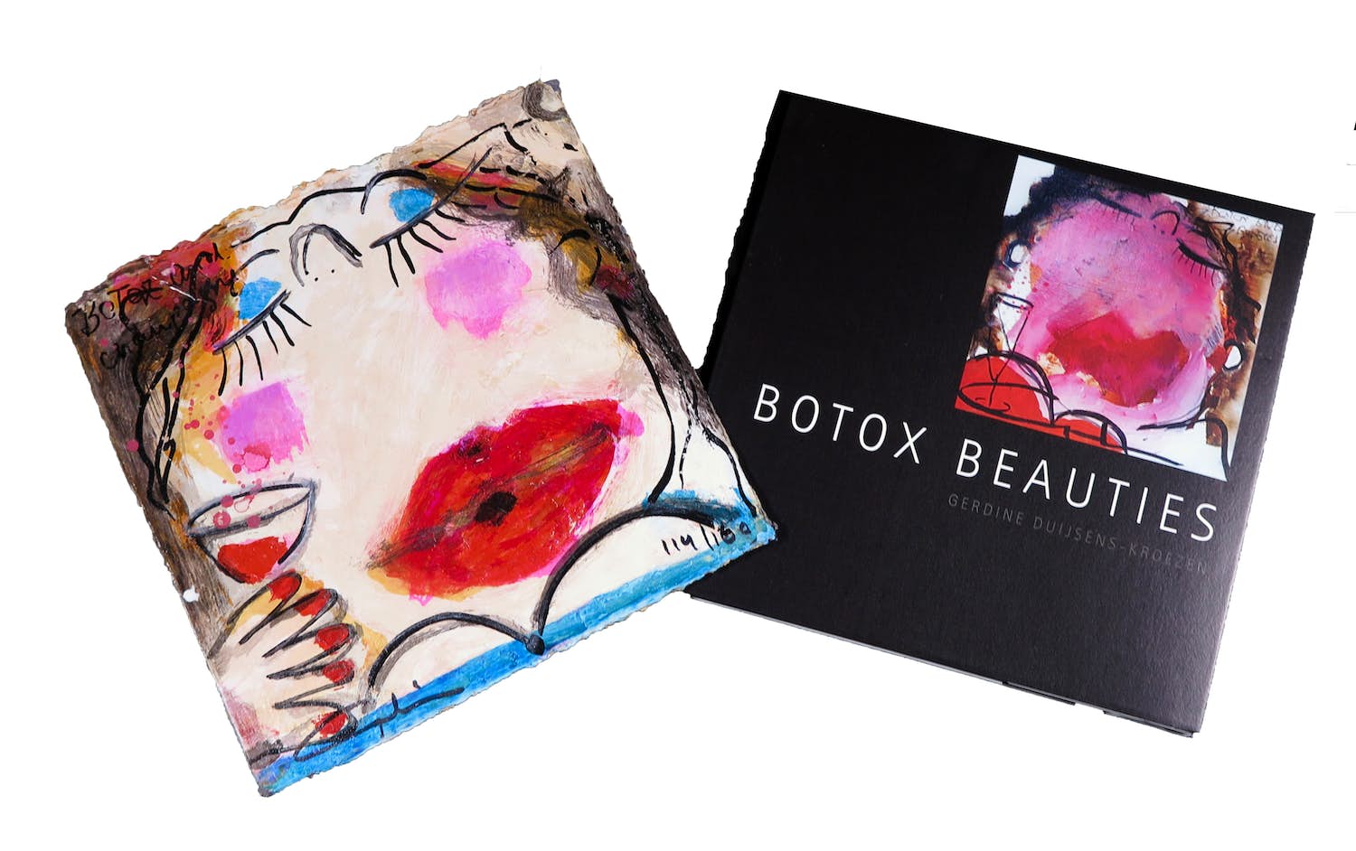 Gerdine Duijsens-Kroeze - Boek met zeefdruk op geschept papier, Botox and Champagne verkocht voor € 1!