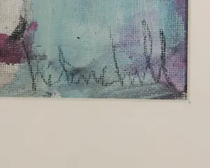 Helene Hill - Gemengde techniek op board, Zonder titel - Ingelijst kopen? Bied vanaf 70!