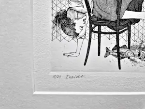 Peter Yvon de Vries - Groningse graficus - zeer kleine oplage (12/25) Ets "Inzicht" kopen? Bied vanaf 1!