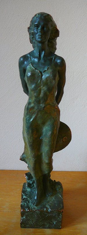 Joan Miro - Dame met hoed voor InverArt -brons verguld 1995- kopen? Bied vanaf 175!