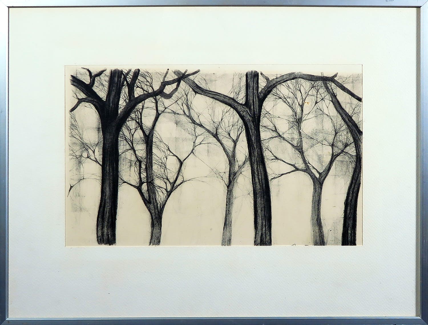 Niet of onleesbaar gesigneerd - Litho, Bomen - Ingelijst kopen? Bied vanaf 1!